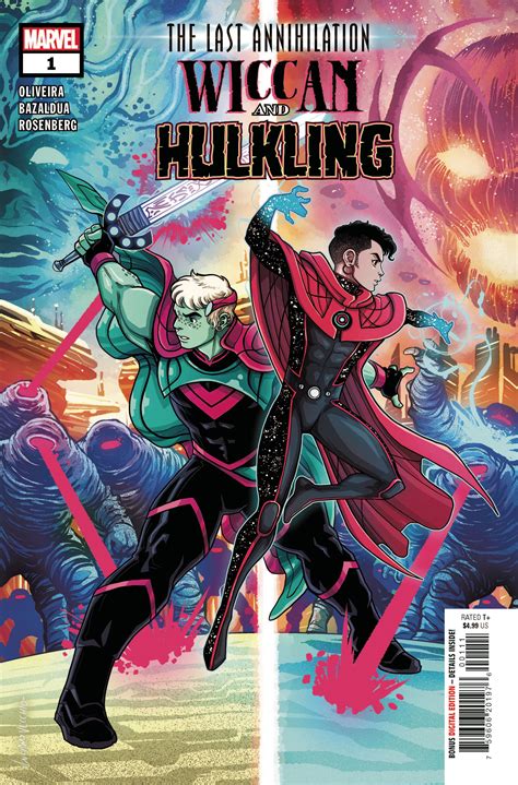 Illustration of wiccan and hulkling